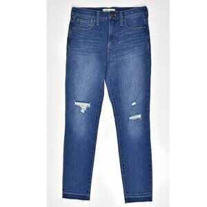 Madewell Ripped 10" Cropped High Rise Skinny Jeans 26